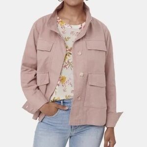 LOFT Blush Pink Cotton Linen Women’s Jacket with Pockets NEW - Size Medium